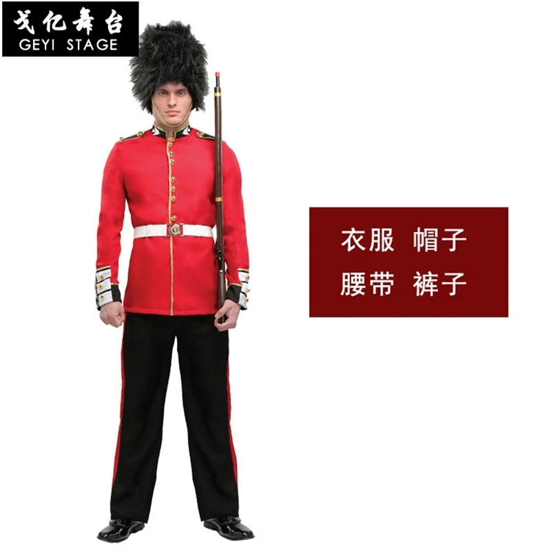 Halloween Costume for Children British Royal Guard Uniform Boys Cosplay Costume American Soldier Uniform Party Performance