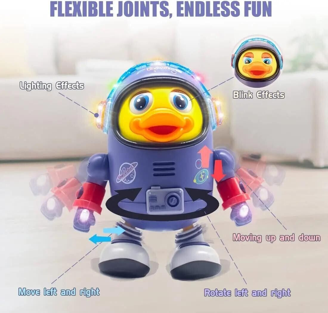 NEW Walking & Dancing Space Duck Toy, Musical & Dancing Toys Ducks Kids Babies