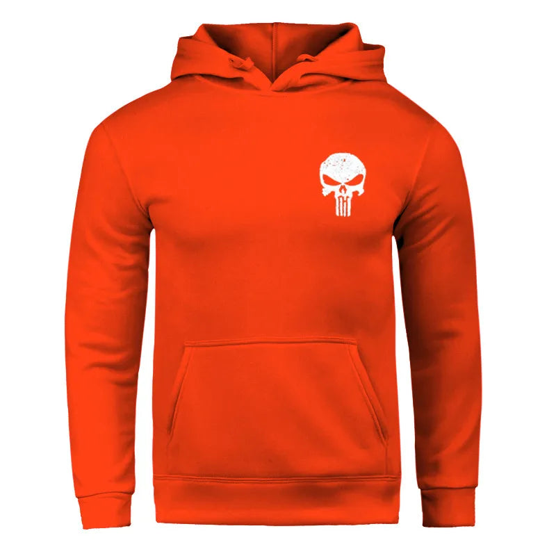 Punishers Printed Fleece Pullover Hoodies Men/Women Casual Hooded Streetwear Sweatshirts Male Skull Harajuku High Quality Tops