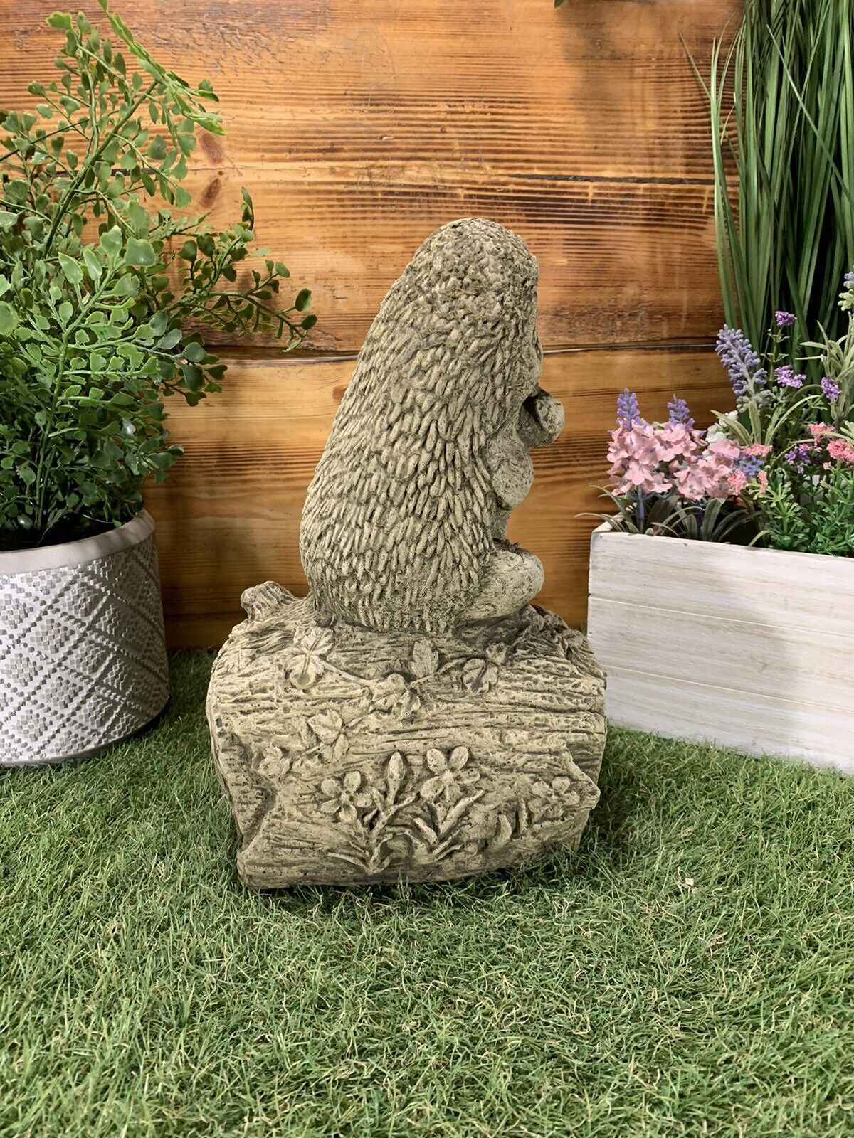 STONE GARDEN “I LOVE MY GARDEN” HEDGEHOG CUTE ORNAMENT