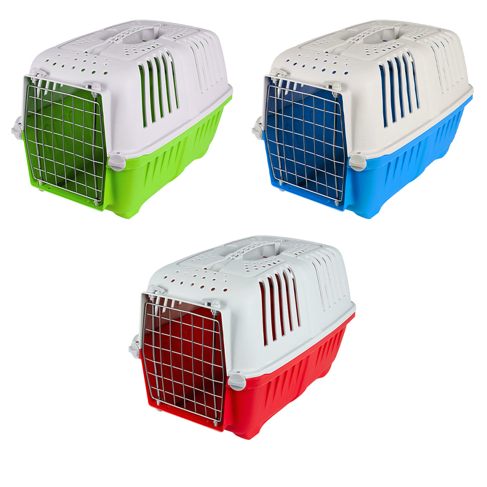 PET DOG PUPPY CAT CARRIER BASKET BAG CAGE PORTABLE TRAVEL KENNEL BOX VET W/DOOR