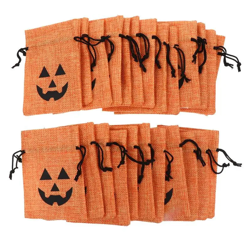 25Pcs Halloween Drawstring Bag Storage Pouch Gifts Bag Halloween Candy Bag for Halloween for Party Home Candies