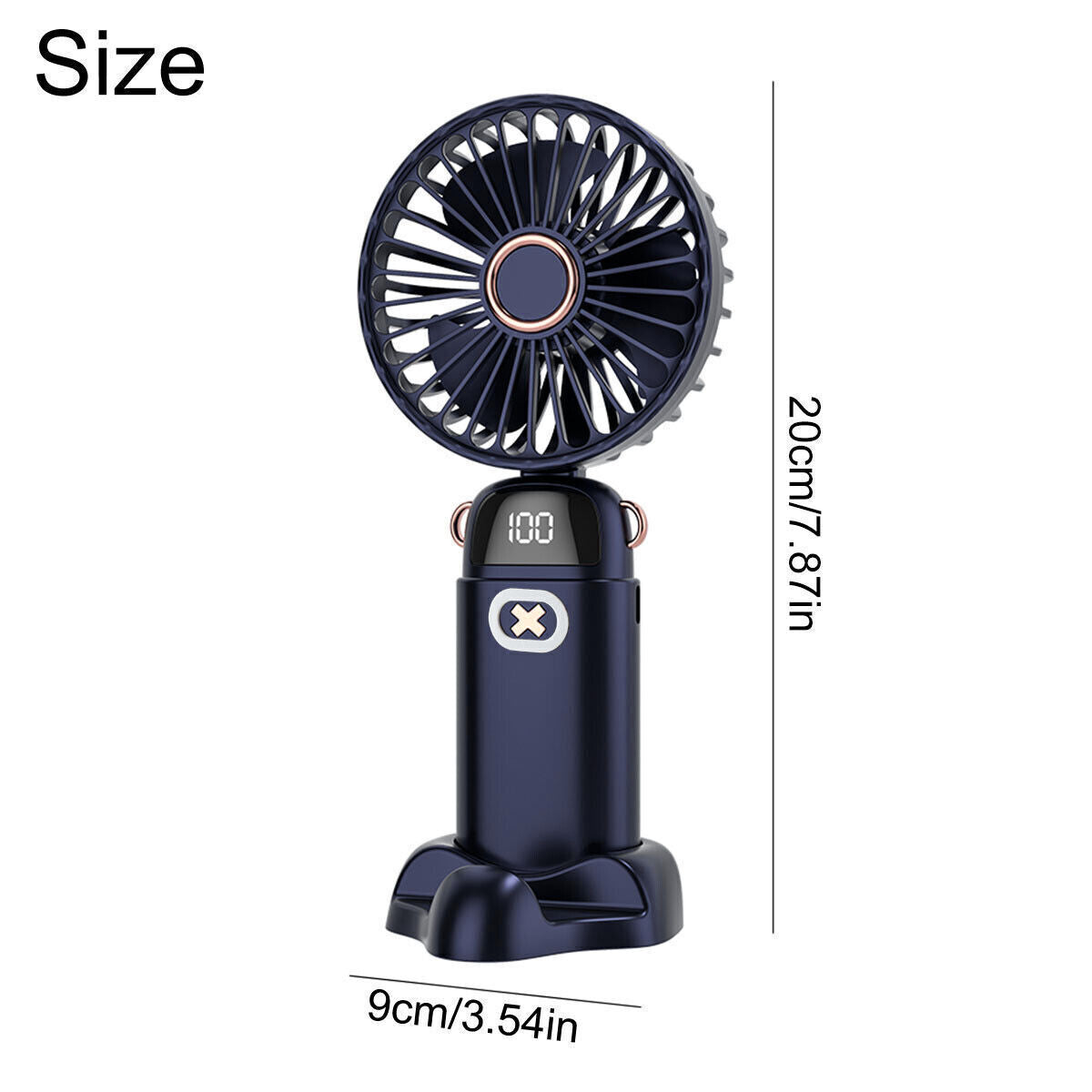 Portable Hand-Held Fan Mini Folding Desk Fan Cooler Cooling USB Rechargeable UK