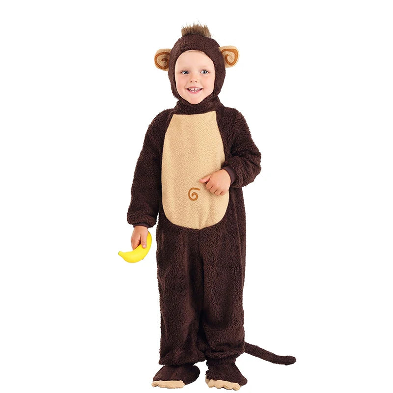 Family Monkey Costume Baby Toddler Monkey Costume Halloween Costume Adult Animal Cosplay 2021