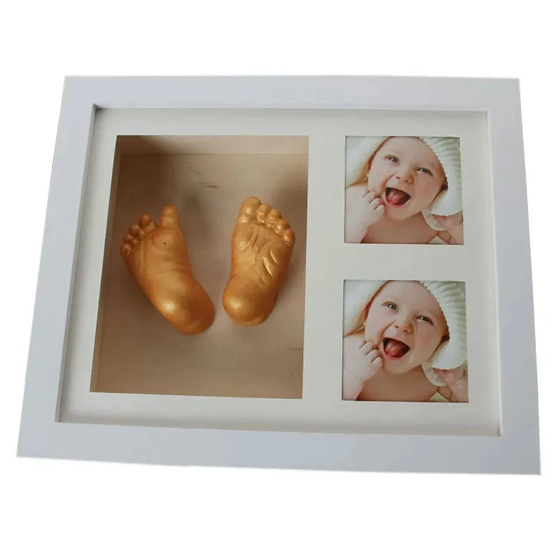 Baby Hand Foot Mold Print Photo Frame DIY 3D Plaster Casting Kit Stereo Clone Handprint Footprint Memorial Grow Record Souvenir