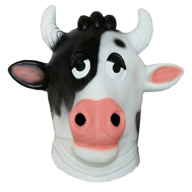 Cow Head Halloween Costume Party Prop Mask