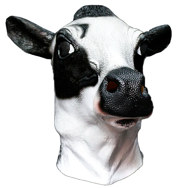 Cow Head Halloween Costume Party Prop Mask